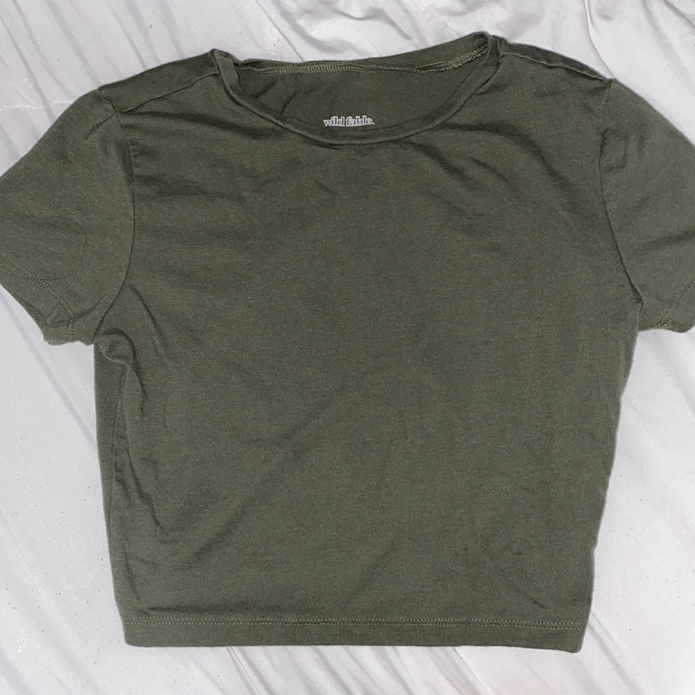 Small Army Green Crop Top